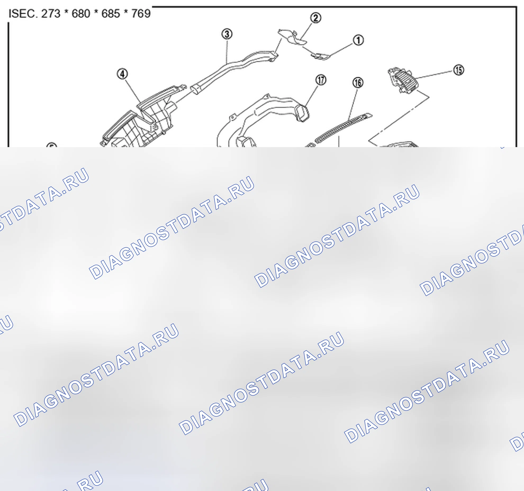 Рис. 341: ПЕРЕДНЯЯ ЧАСТЬ. Infiniti FX37 II рестайлинг