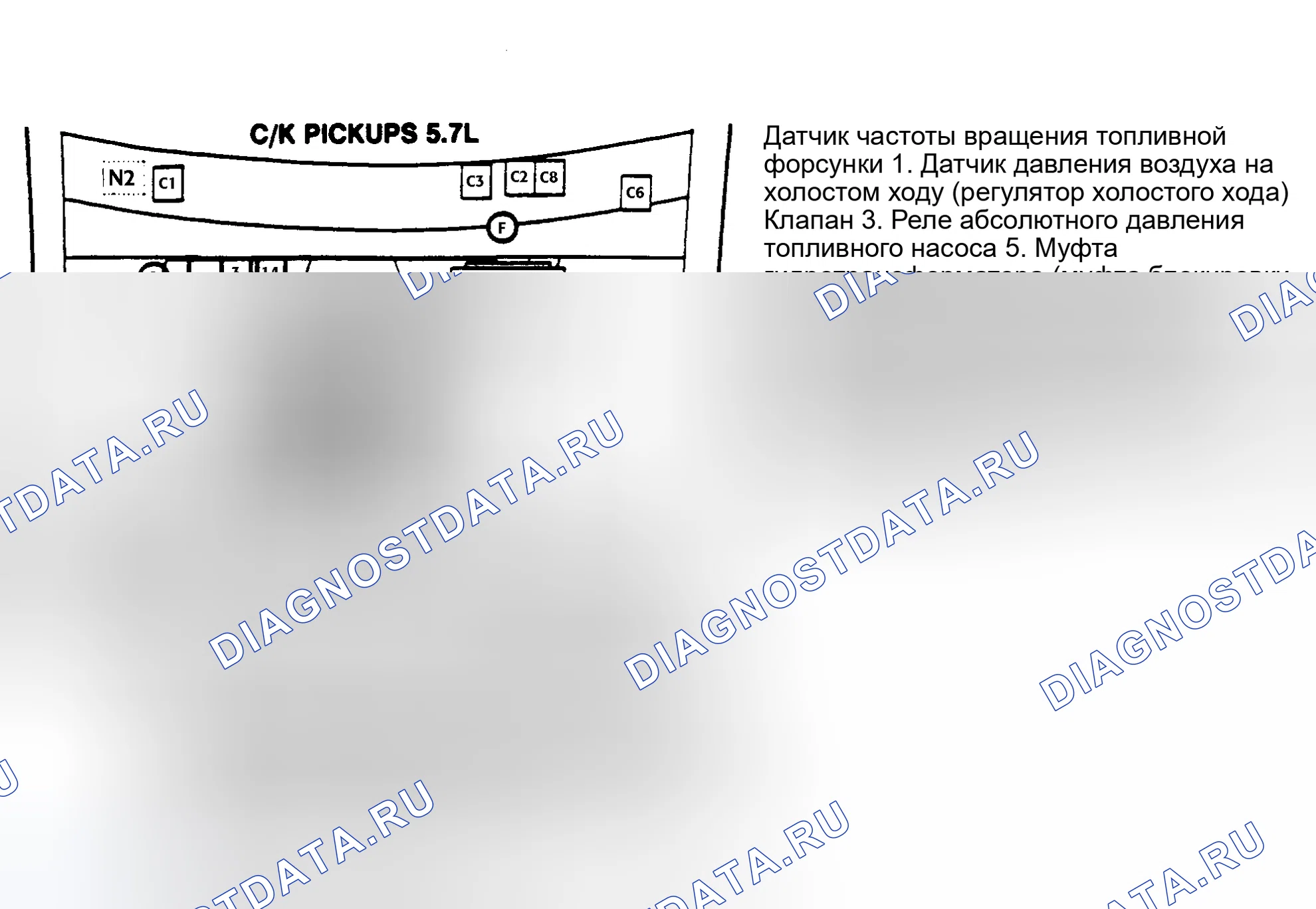 Рис. 1: Расположение компонентов (1 из 11). GMC Cab & Chassis V3500 