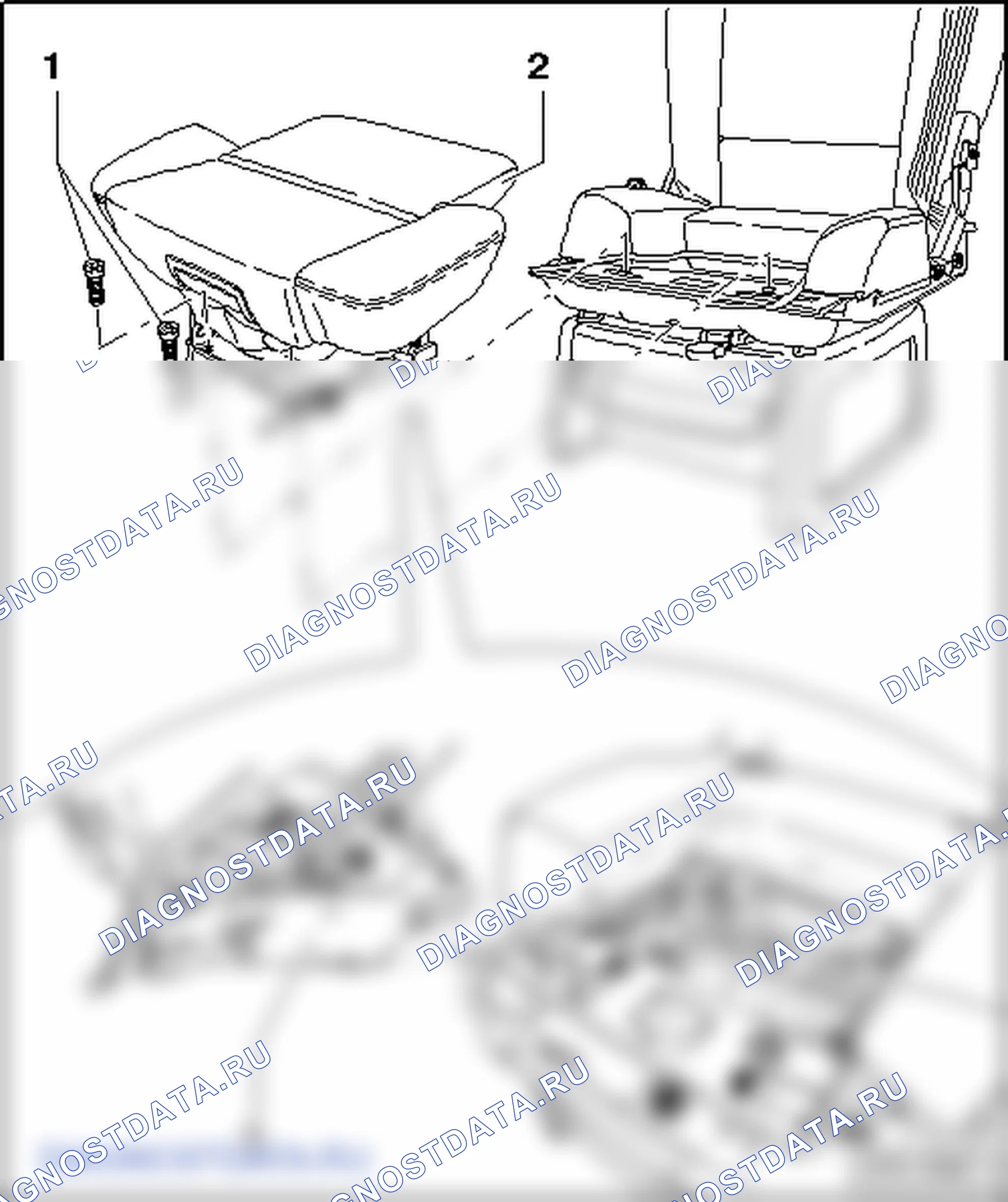 Обивки и подушки сидений второго ряда. Volkswagen Transporter T5