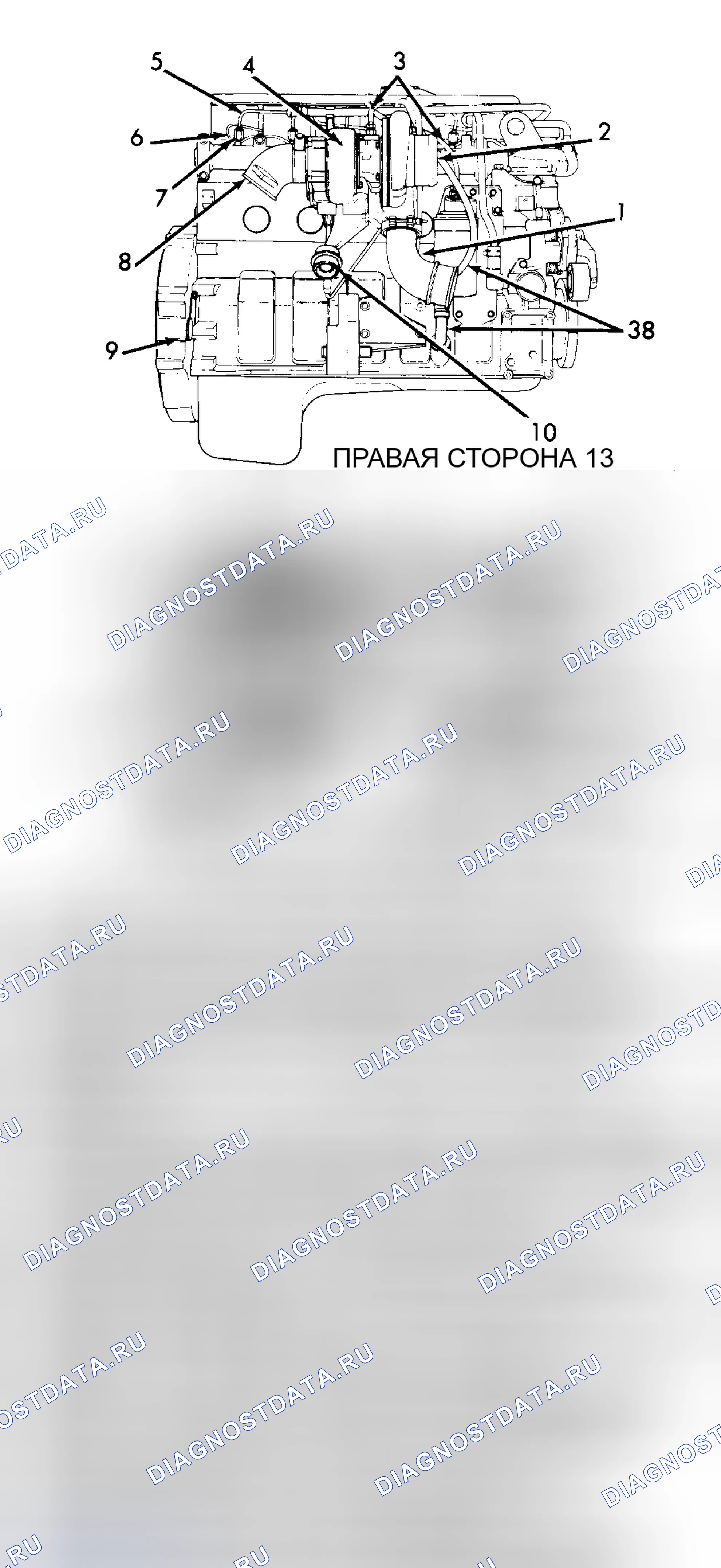 Рис. 19: ТУРБОНАГНЕТАТЕЛЬ. Dodge Pickup R3500 AD pre