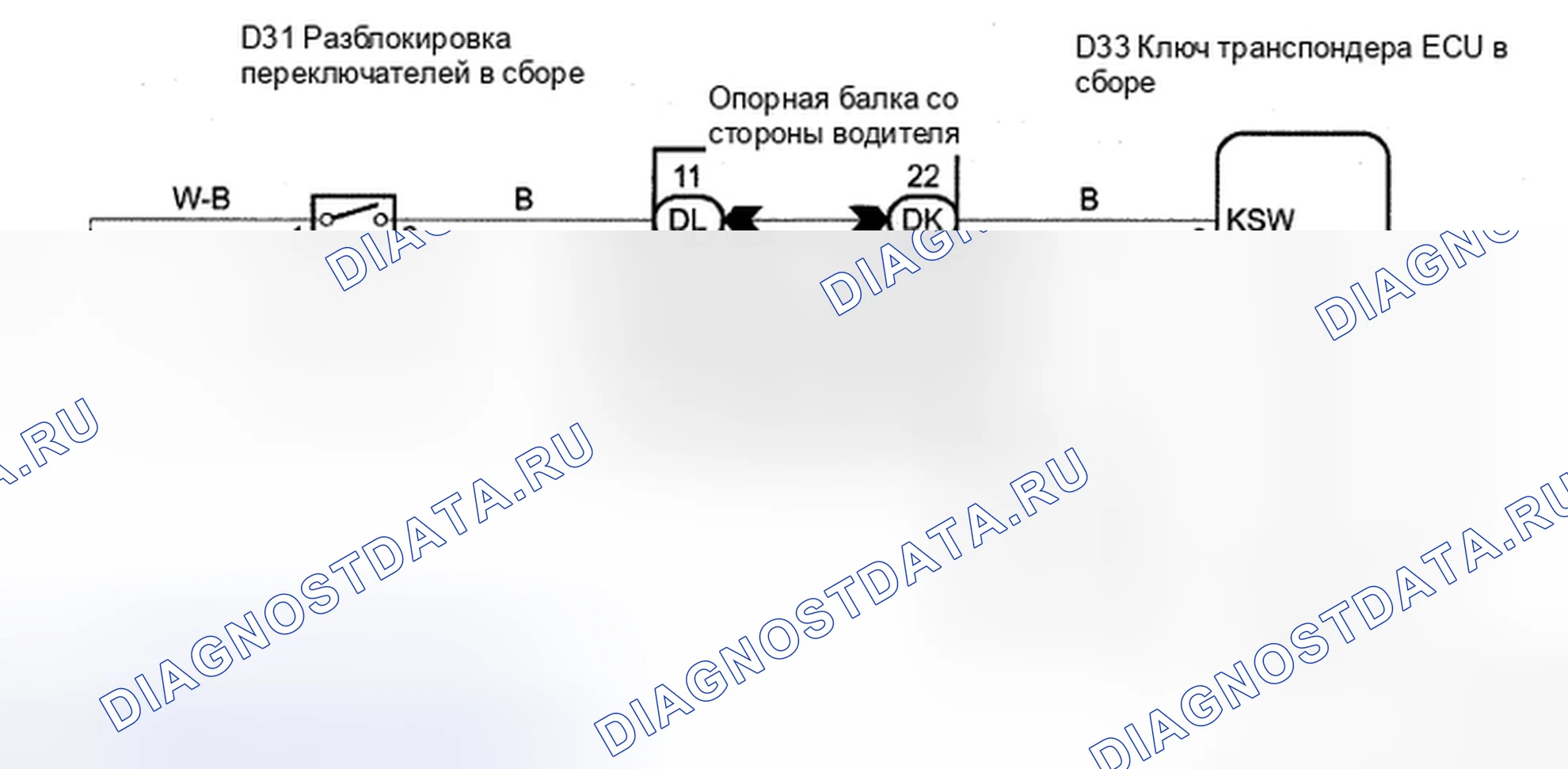 Рис. 1: электросхема. Toyota Avalon XX30 рестайлинг