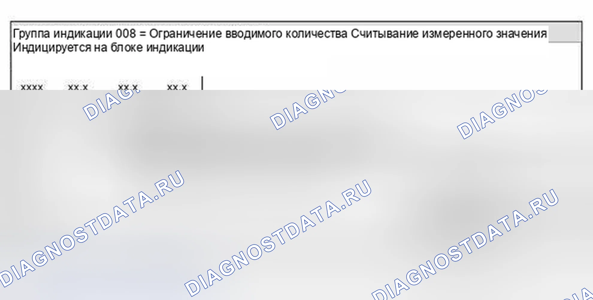 Рис. 56: Идентификация группы отображения 008: ограничение вводимого количества. Volkswagen Jetta III