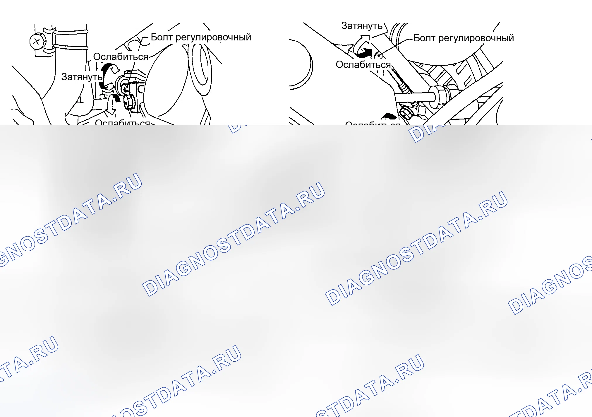 Рис. 2: РАЗВОДКА ПРИВОДНОГО РЕМНЯ (Nx и SENTRA). Nissan Quest I