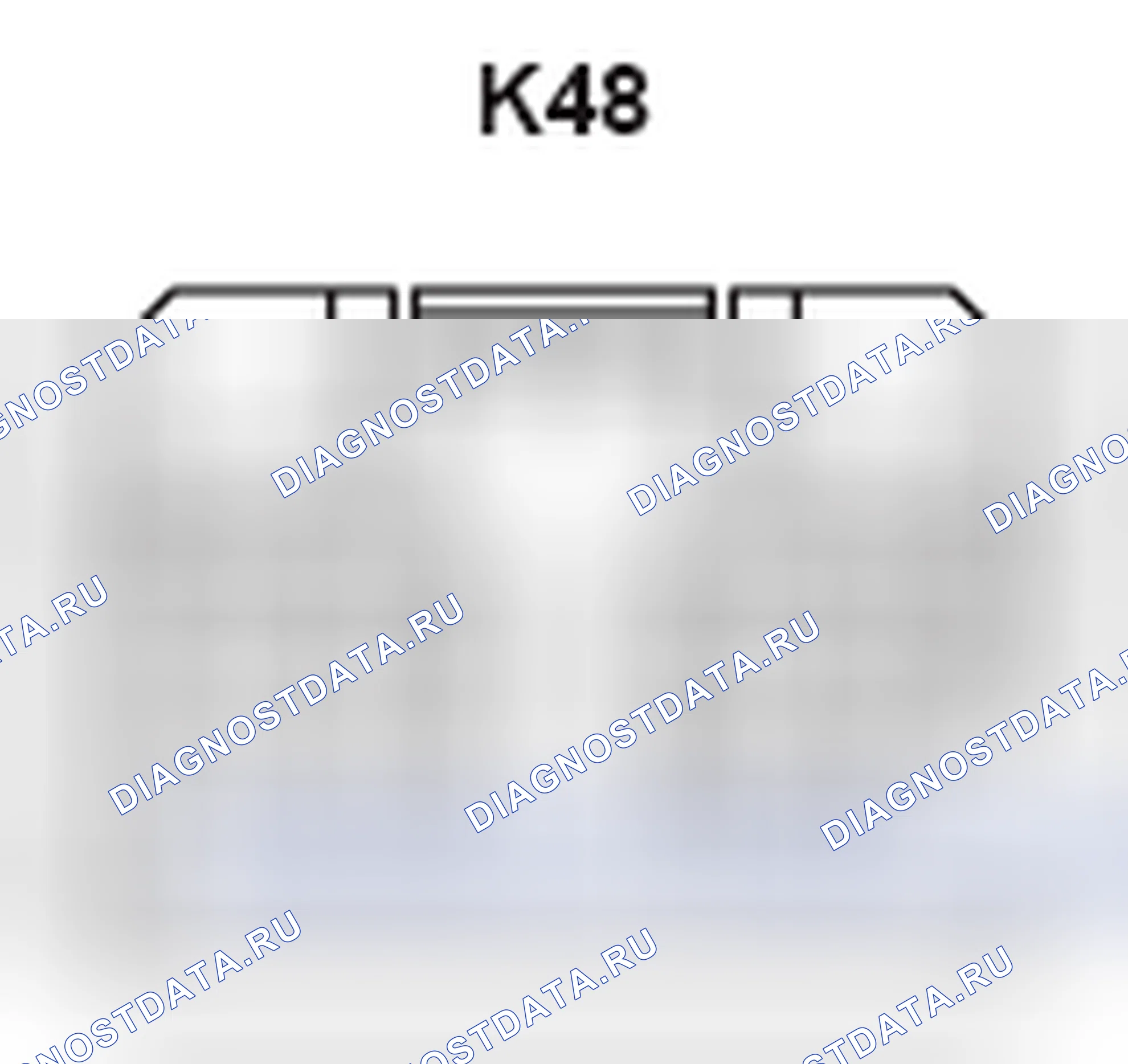 Рис. 403: Торцевой вид соединителя с несколькими дисплеями (K48). Lexus GS III