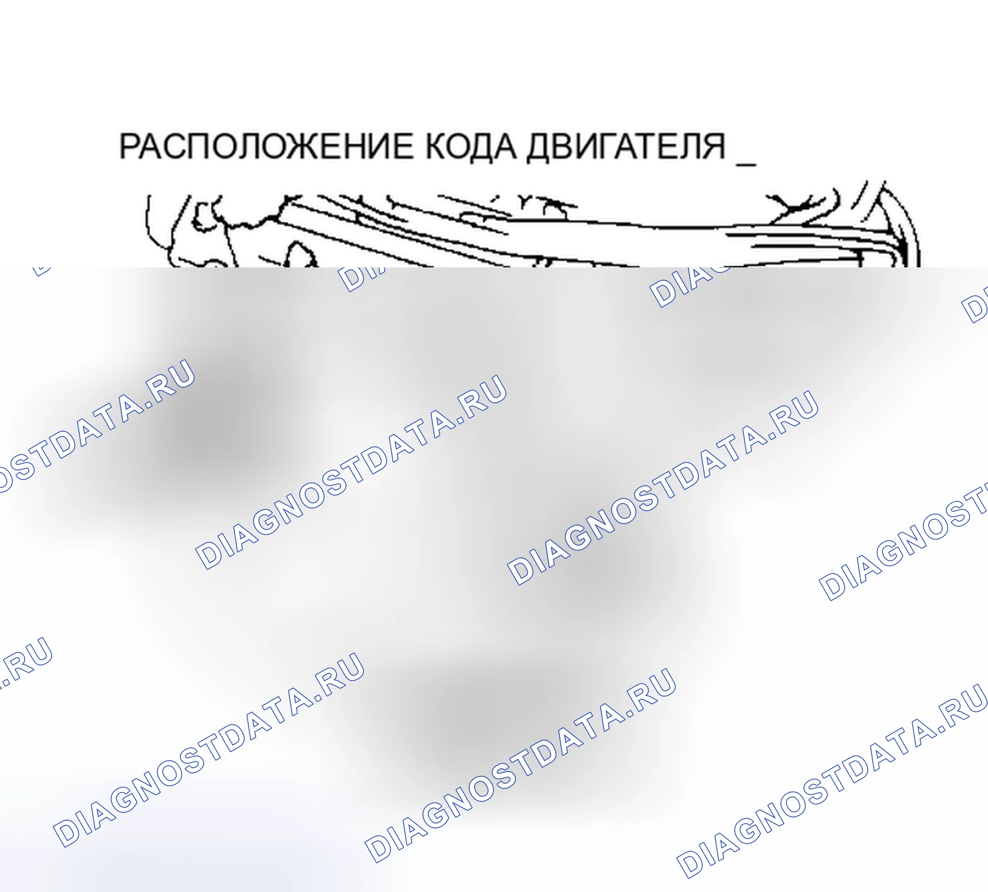 Рис. 1: РАСПОЛОЖЕНИЕ КОДА ДВИГАТЕЛЯ. Lexus LS I
