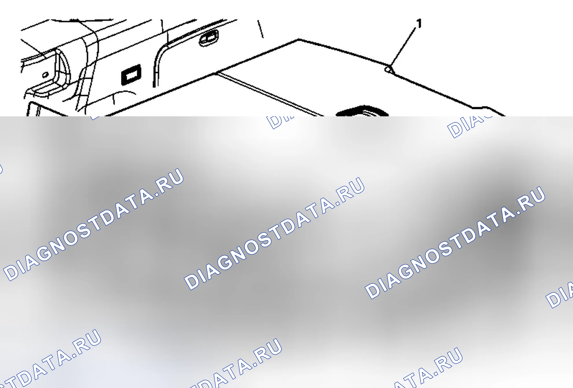Рис. 52: Замена крышки отсека укладки пола заднего отсека (вагон). Cadillac CTS II